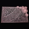 Wholesale of new Chinese-style heat-insulating gold-embossed printed PVC fashionable placemats from the manufacturer Specification image